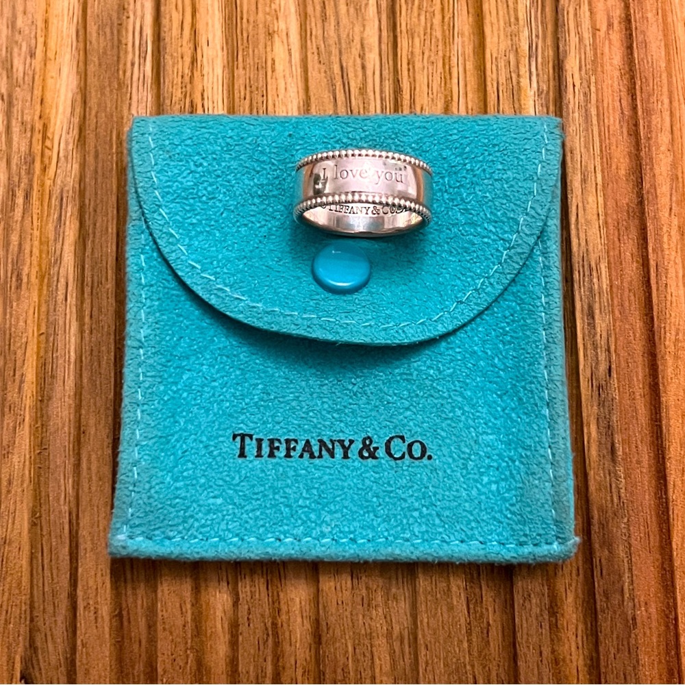Tiffany & Co. Beaded Edge “I Love You” Ring